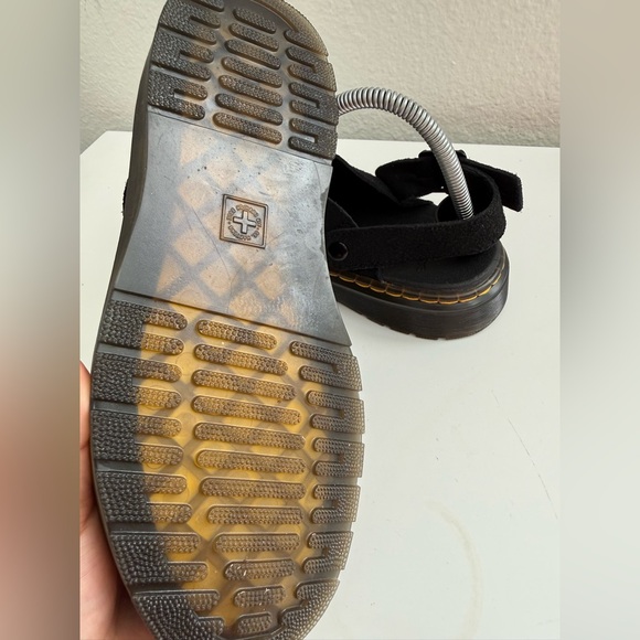 Dr. Martens Black Suede Buckle Sandals - Picture 6 of 7